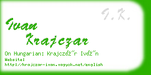 ivan krajczar business card